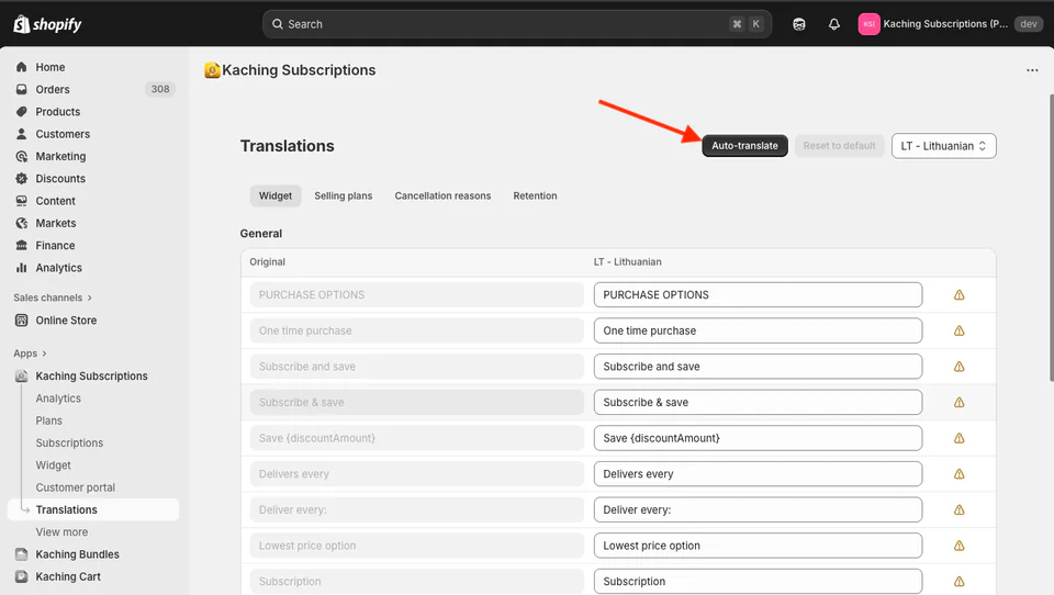 Auto-translate