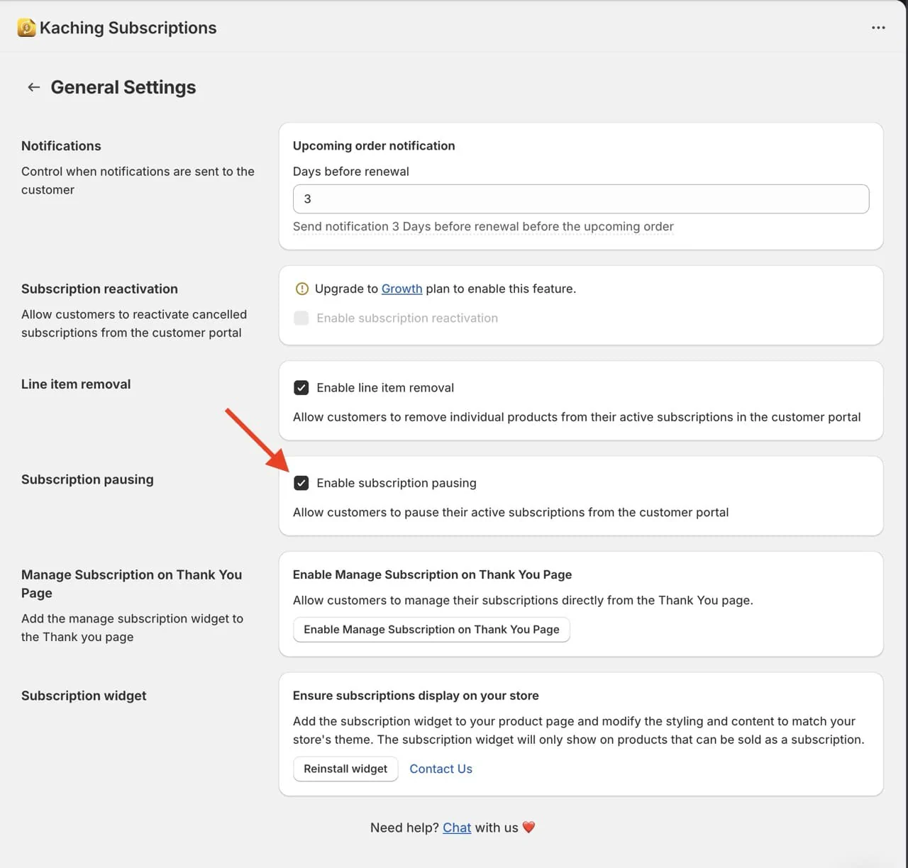 Customer portal: Allow / don't allow to pause subscriptions