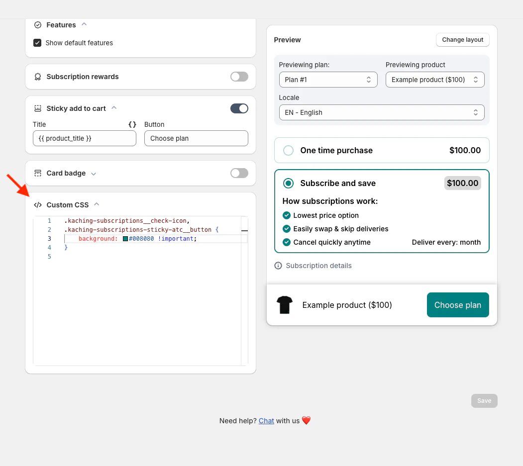 Custom CSS highlighting & smarter widget preview