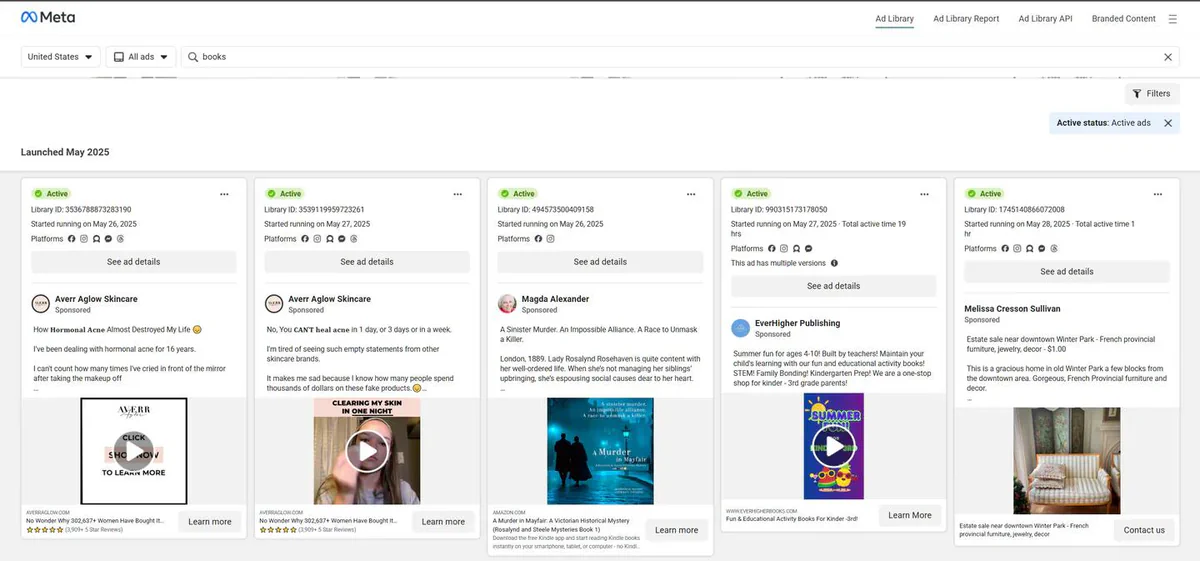 1. Facebook ad library: The official source for Meta ad intelligence