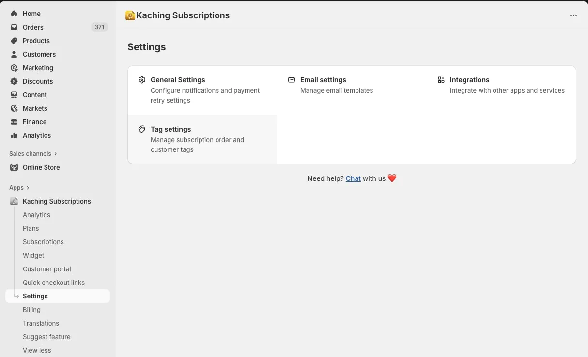 New: Order & Customer Tag Settings