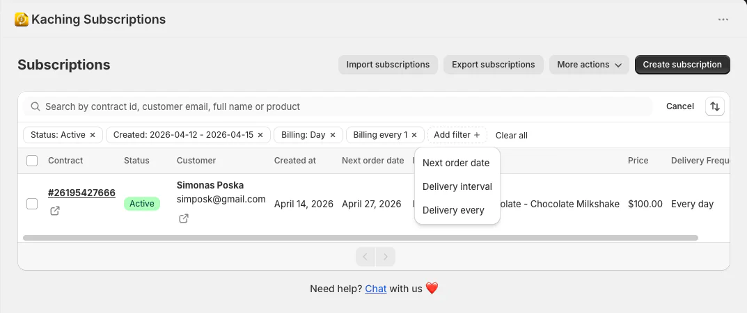 More ways to filter your subscriptions list