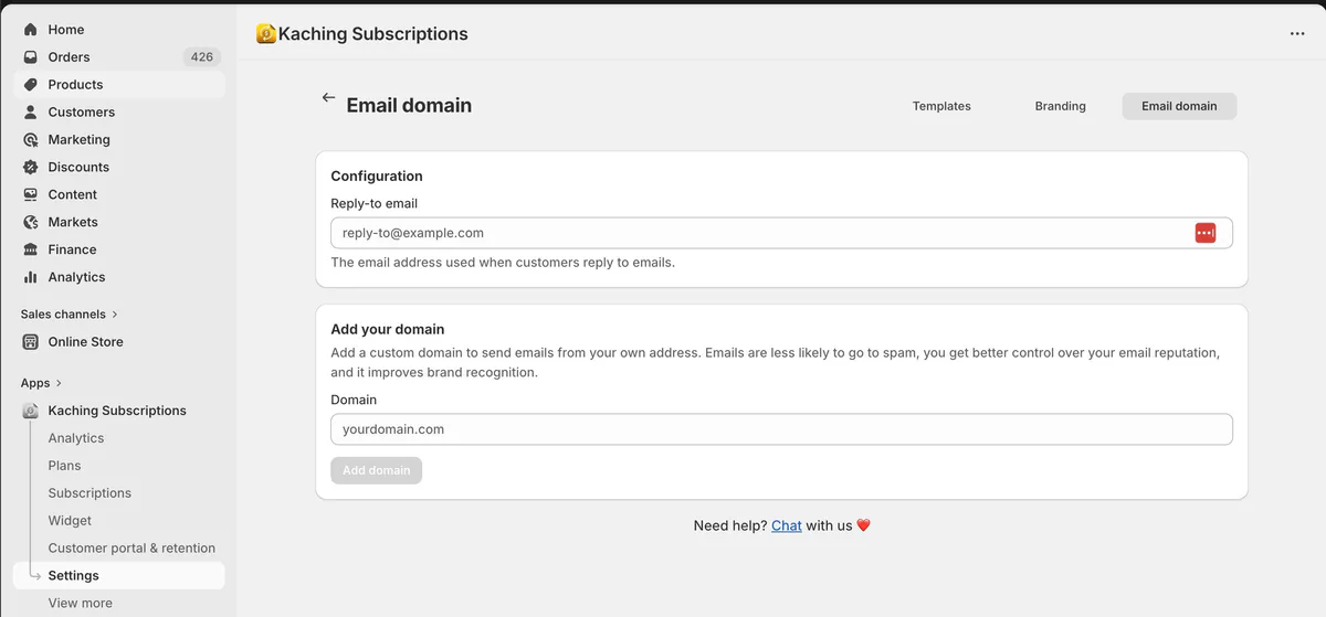 New feature: send emails from custom domain