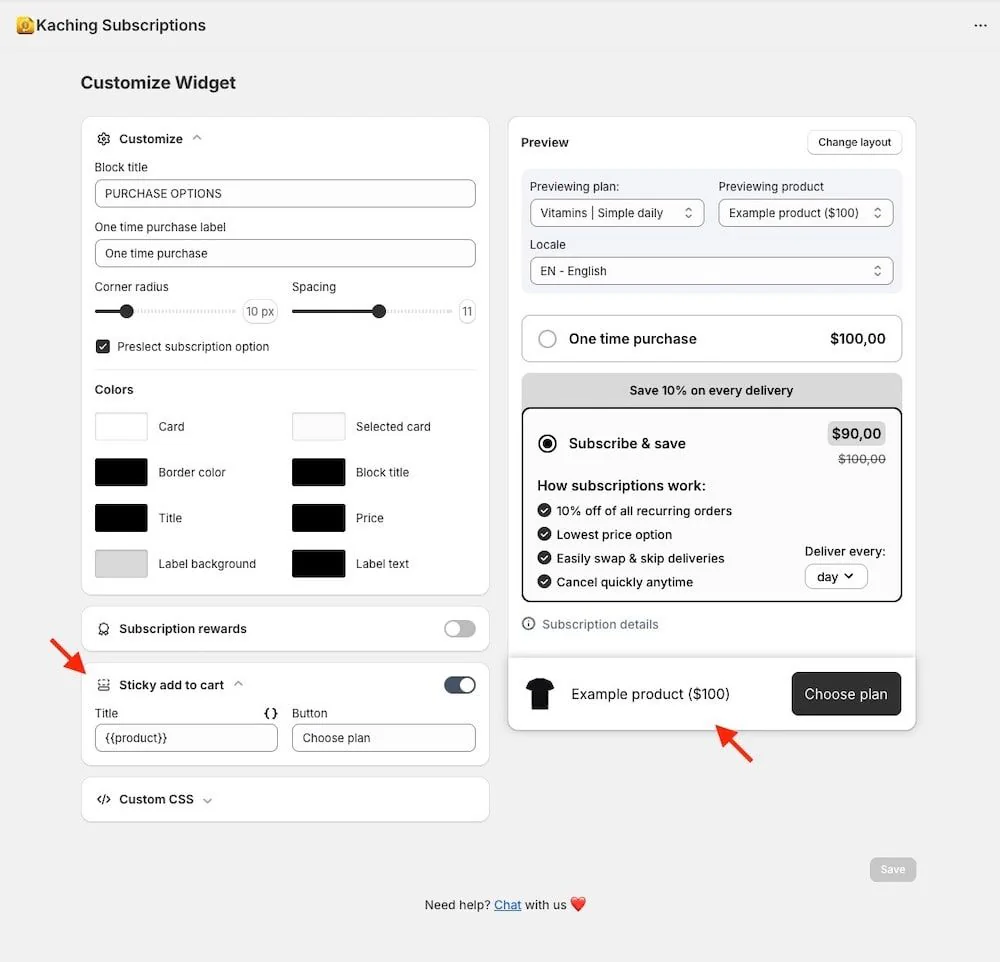 New feature: Sticky add to cart
