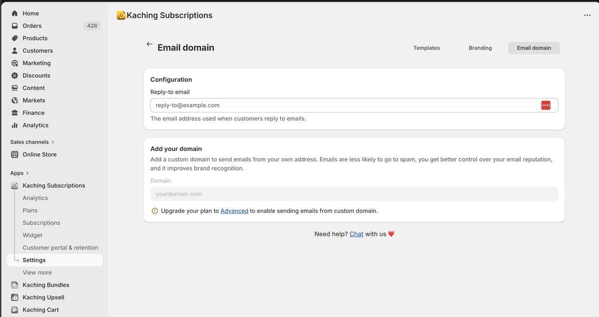 New feature: send emails from custom domain