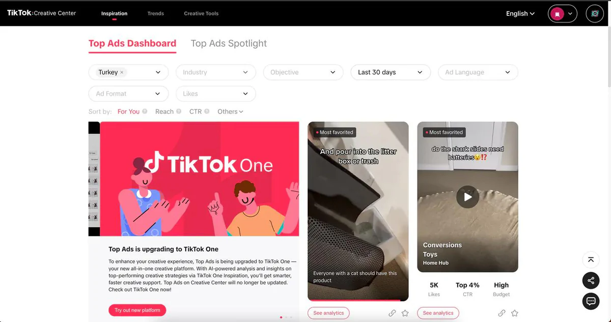 2. TikTok creative center: Your gateway to viral video ad formats