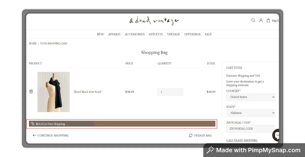 3. Cart page upsells