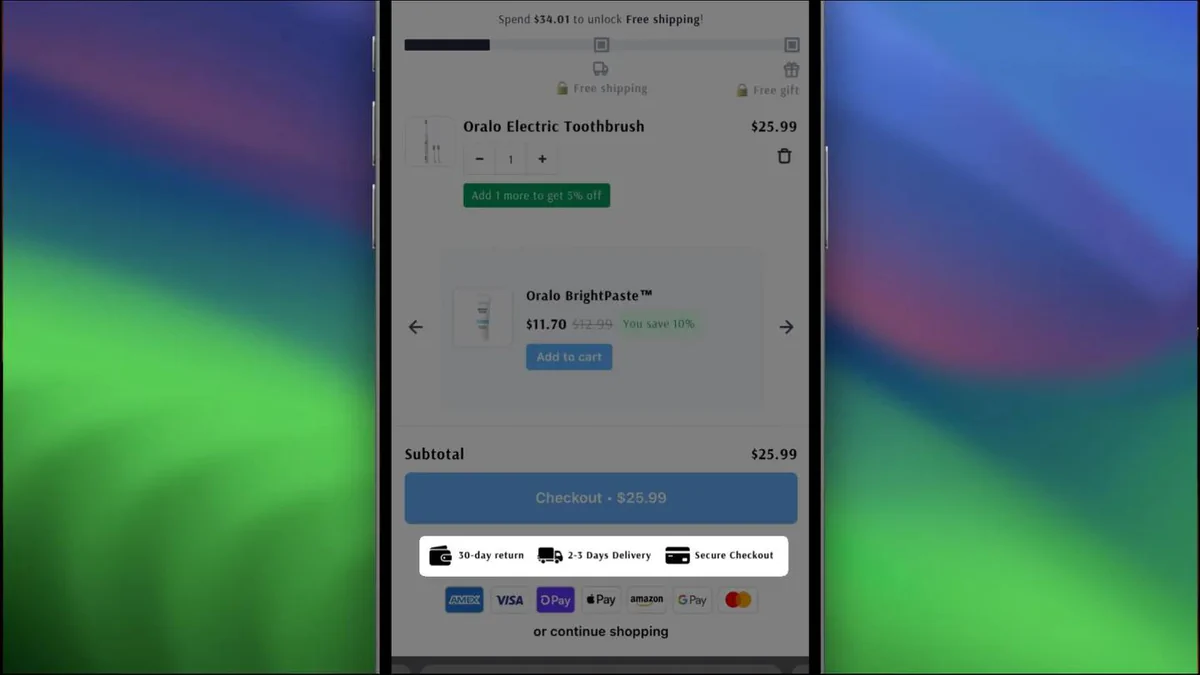 6. Add Trust Signals Before Checkout