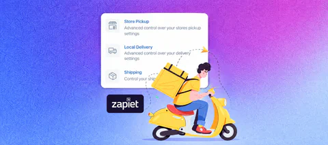 Kaching and Zapiet cover showing store pickup, local delivery and shipping settings.