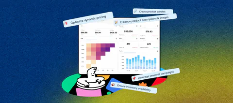 Kaching’s AOV vs ACV guide cover with an analytics dashboard illustration.